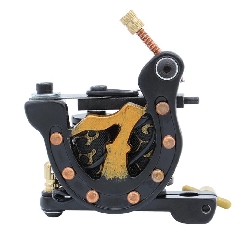 

Tattoo Machine Professional 10 Wrap Coil Handmade Cast Iron Liner And Shader