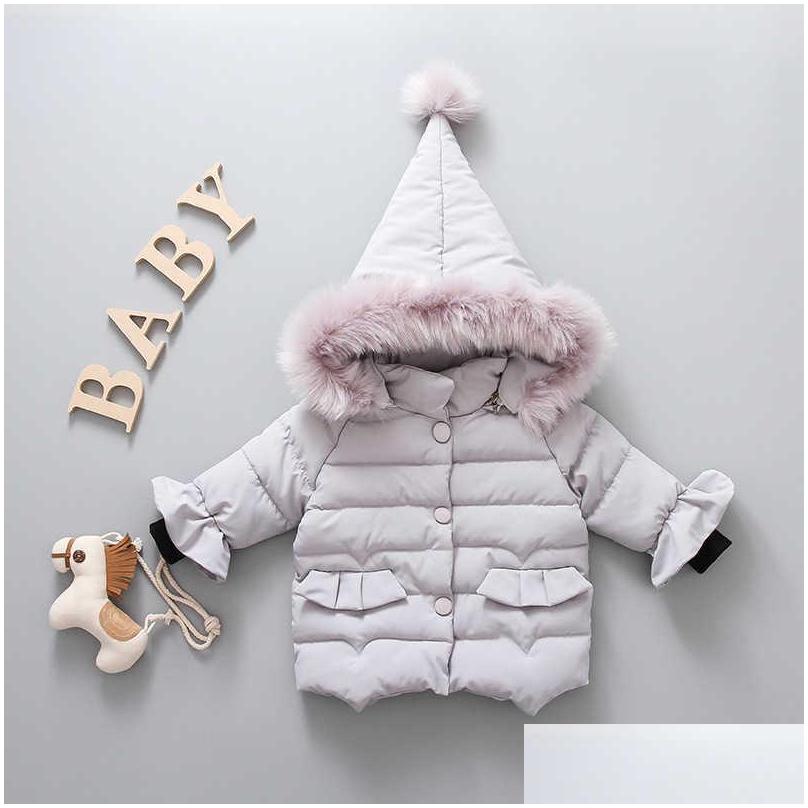 kids winter coats boys girls luxury designer thicken cottonpadded down coat infant baby girl jacket hooded jackets outwear