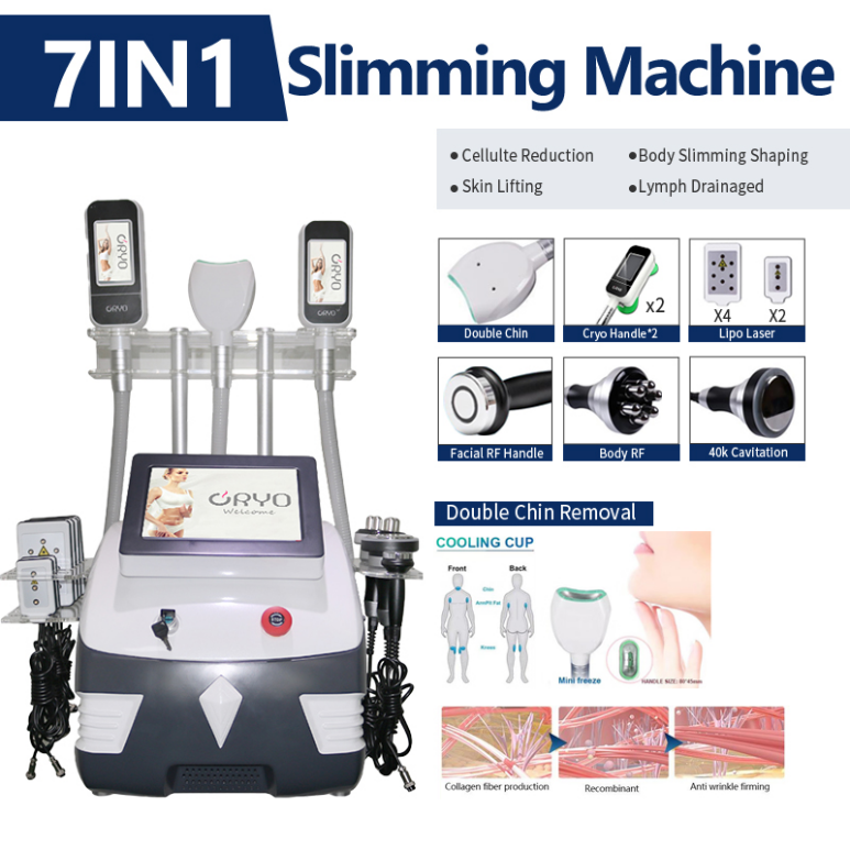 

Slimming Machine Multi Functional Cryolipolysis Body Slim Machine Cryotherapy Fat Freeze Vacuum Equipment 360 Degree Double Chins Removalhan