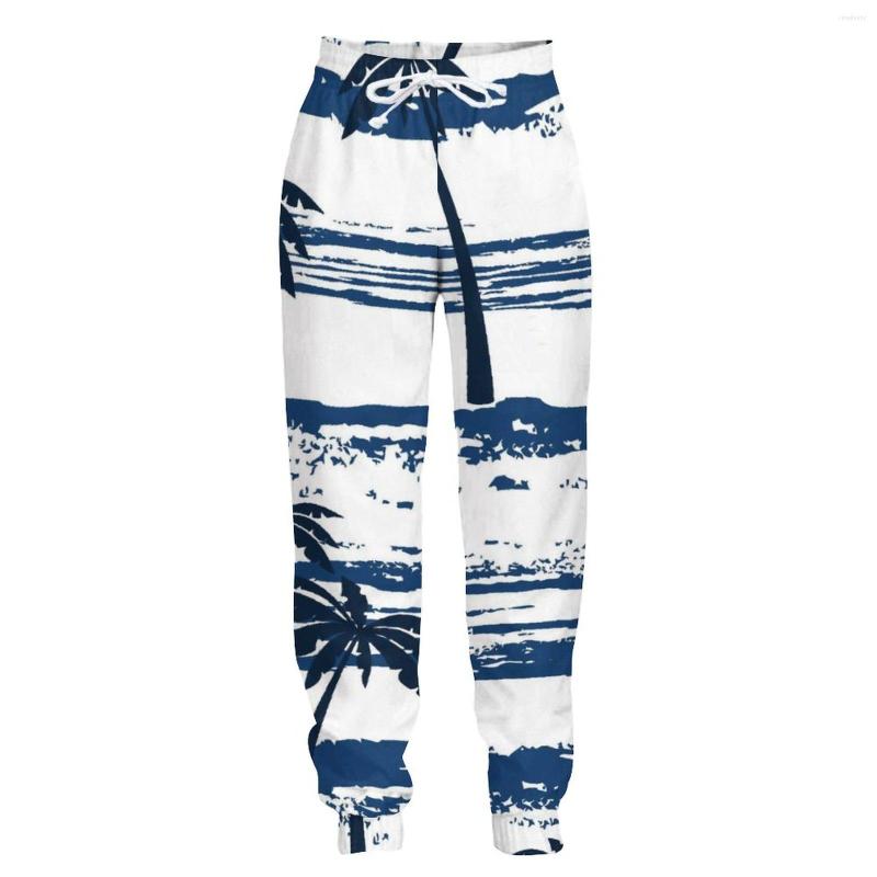 

Men' Pants Jumeast Casual Jogger Mens Pant Blue Stripe Palm Tree Baggy Tracksuit Trousers Straight For Men Unisex Sweatpants Clothing, Silver