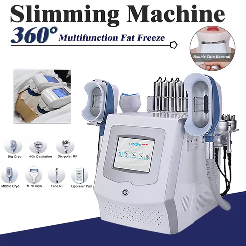 Portable 40K cryolipolysis body sculpting device fat freezing double chin machine ultrasonic lipo suction cavitation RF machine weight loss fatreduc