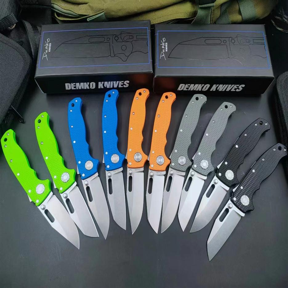 

5 Colors DEMKO Knives Cold Steel AD20 5 Shark Lock Folding Knife D2 Blade G10 Handle outdoor camping pocket EDC Knife297A