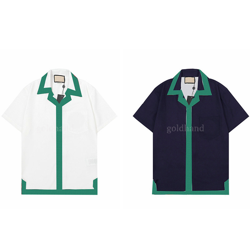 

Couple Striped Embroidery t shirt Summer V neck Solid Color Shirt Tees Casual Breathable Loose Tops, White