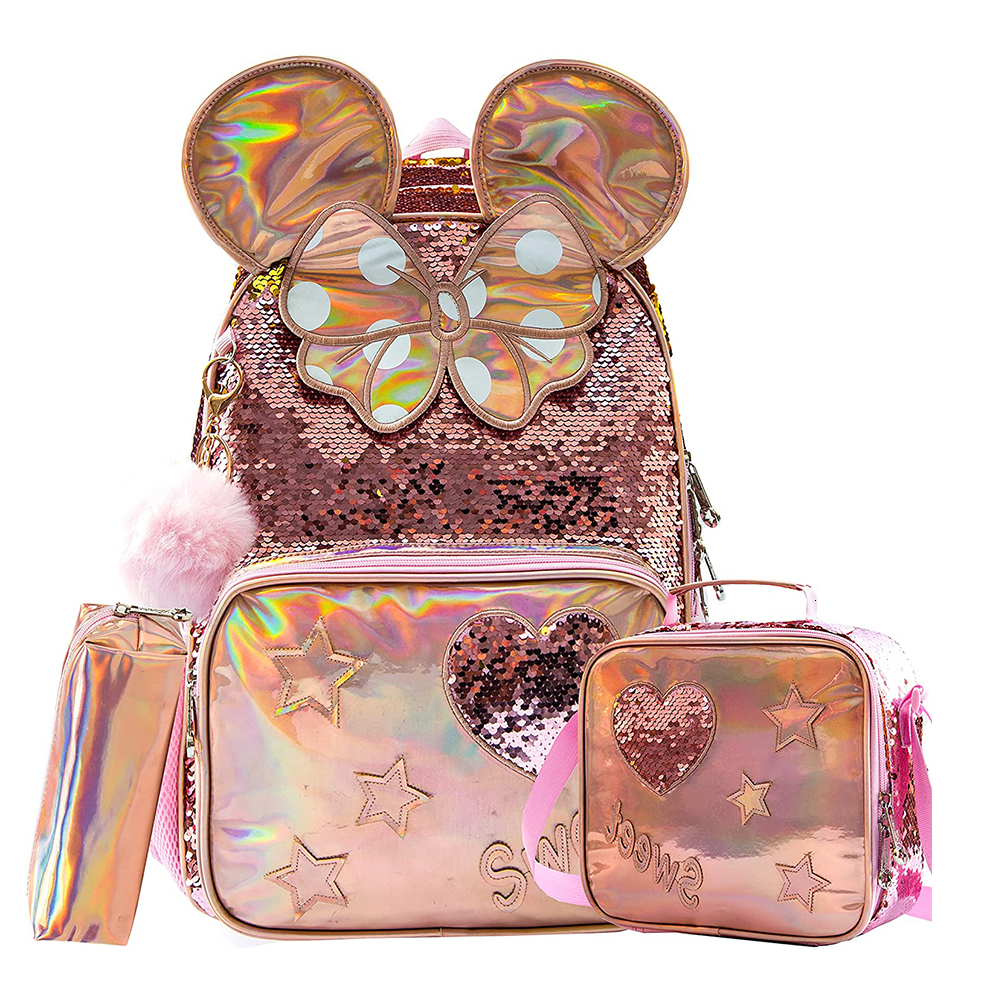 

School Bags BIKAB for Girls Backpack 16" Champagne Sequins Supplies Backpacks Teenagers 230220, Black