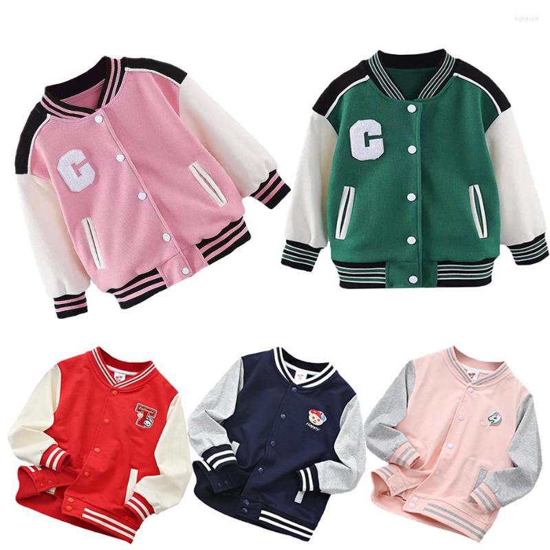 

Jackets Autumn For Boys Clothes Children Letter Baseball Uniform Coats Outerwear Spring Kids Warm Fleece Jacket 2-6 Years