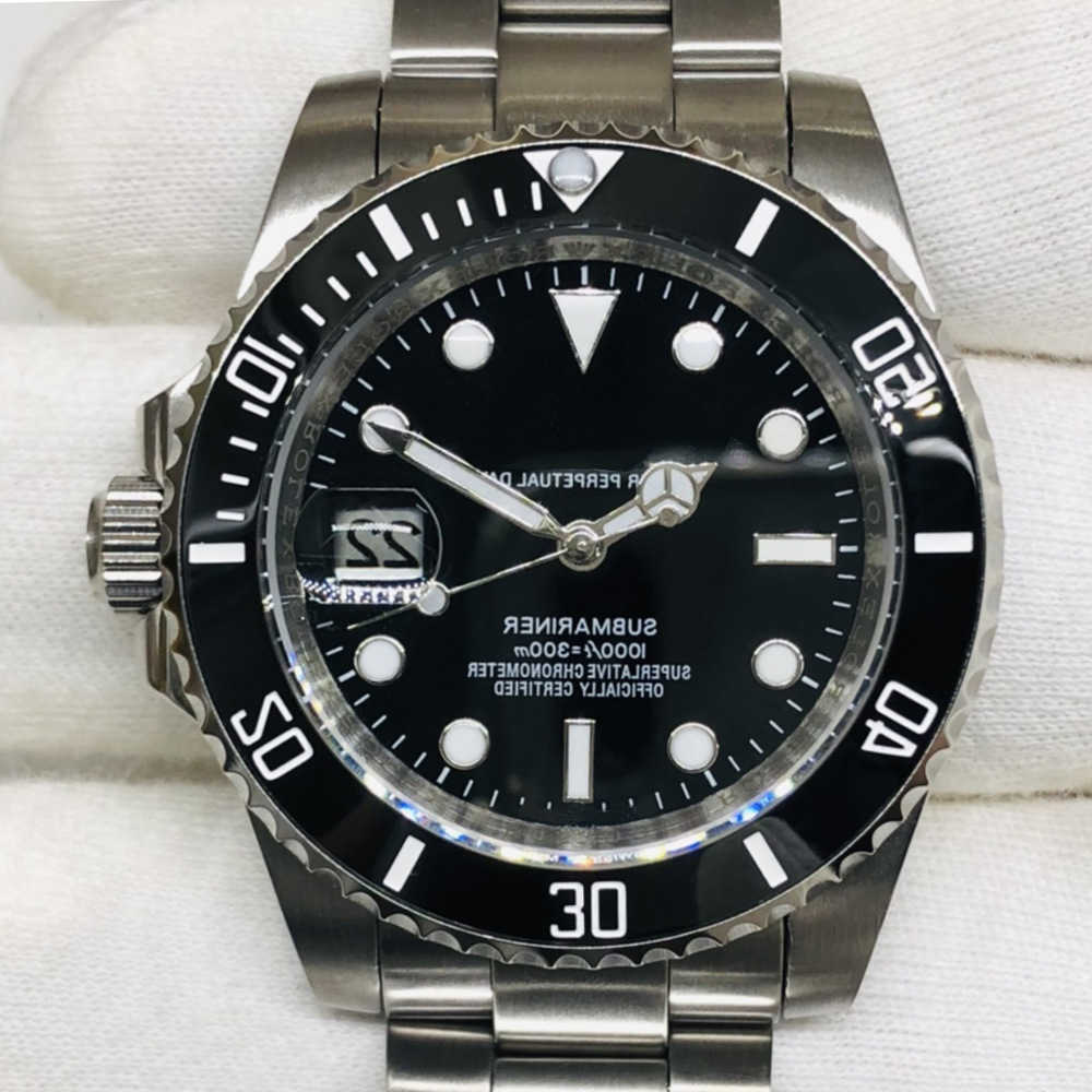 

Wristwatches Luxury Custom Bling Iced Out Watches White Gold Plated Moiss anite Diamond Watchess 5A high quality replication Mechanical SOYZ, Diving black steel 44.5mm