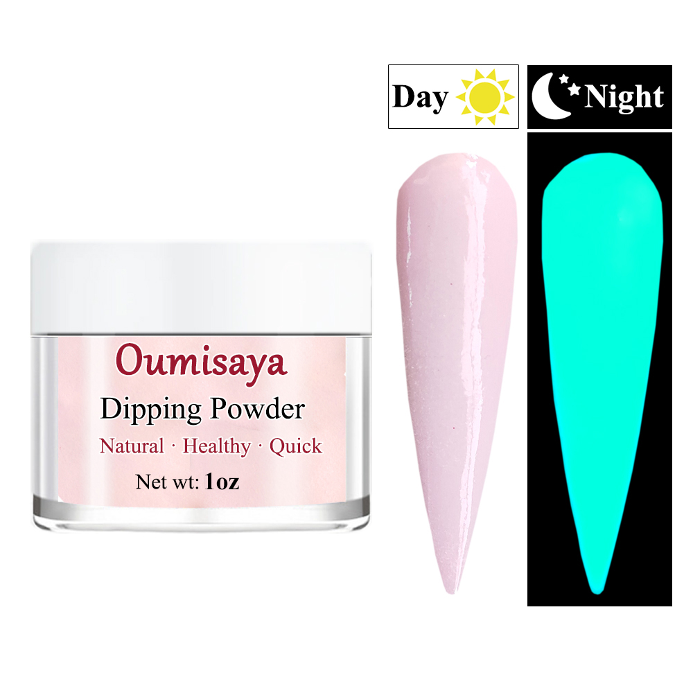 10pcs/pack Wholesale Salon Quality Glow in the dark Nail Dip Powder Colors 1OZ French Nail Pink White dip powder nails art design ( Luxury Acryli-image-843389115