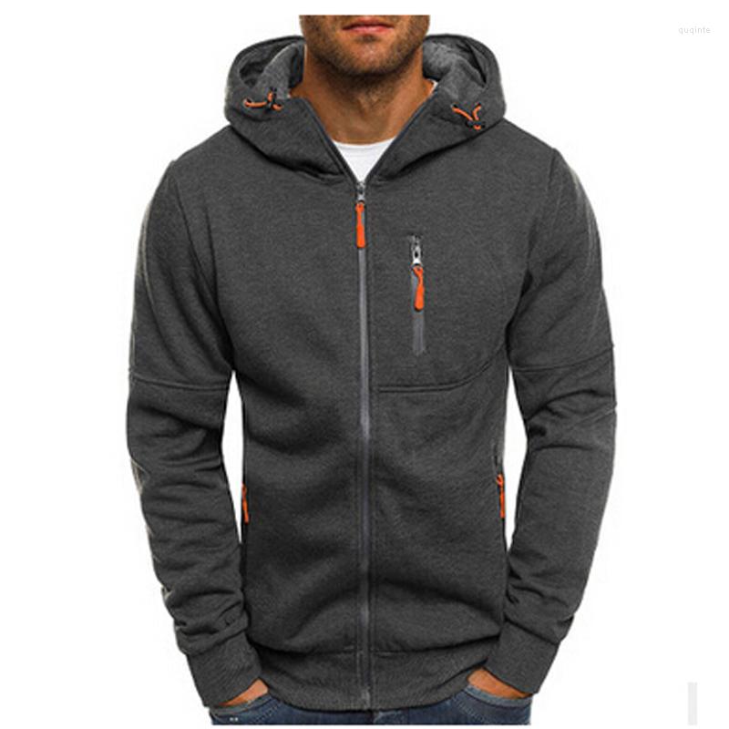 

Men's Hoodies Winter Zip Up Slim Fit Hooded Sweatshirt Outwear Long Sleeve Warm Coat Jacket, Gray