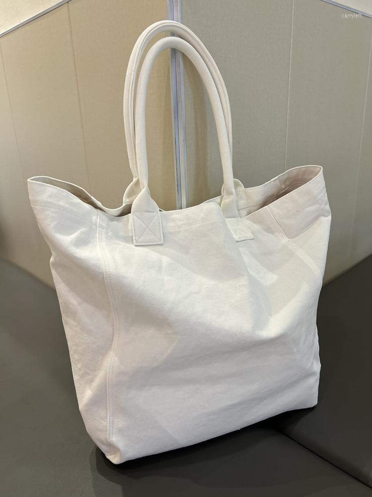 

Shopping Bags Women Canvas Handbags Letters Flocking Fashion Large-capacity Shopper Simple 2023 For Female