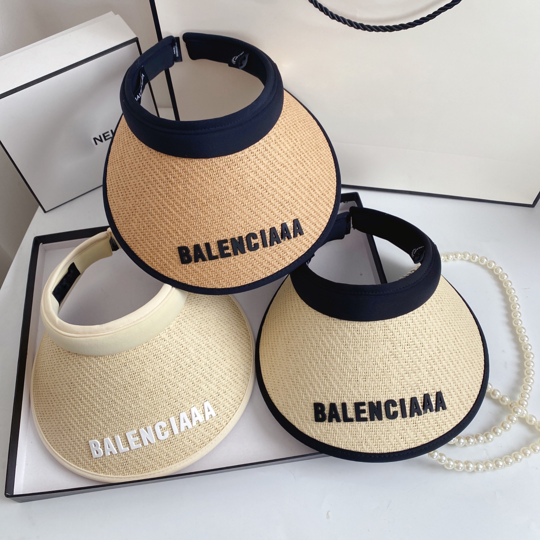 

Women's summer vacation designer Visors travel sports letter print UPF50 hat, Brown