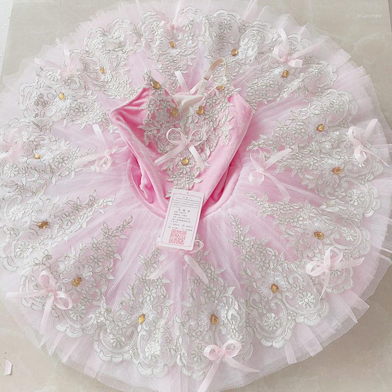 

Stage Wear 2023 Pink Professional Ballet Tutu Adults Child Ballerina Dress Kids Toddler Girl Clothes Swan Costumes For Women