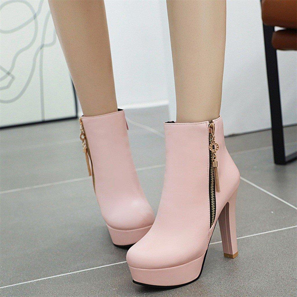 

High Boots Woman Winter Sexy Tassel Platform Boot Female Quality Leather Thin Heel Ladies Increasing Booties