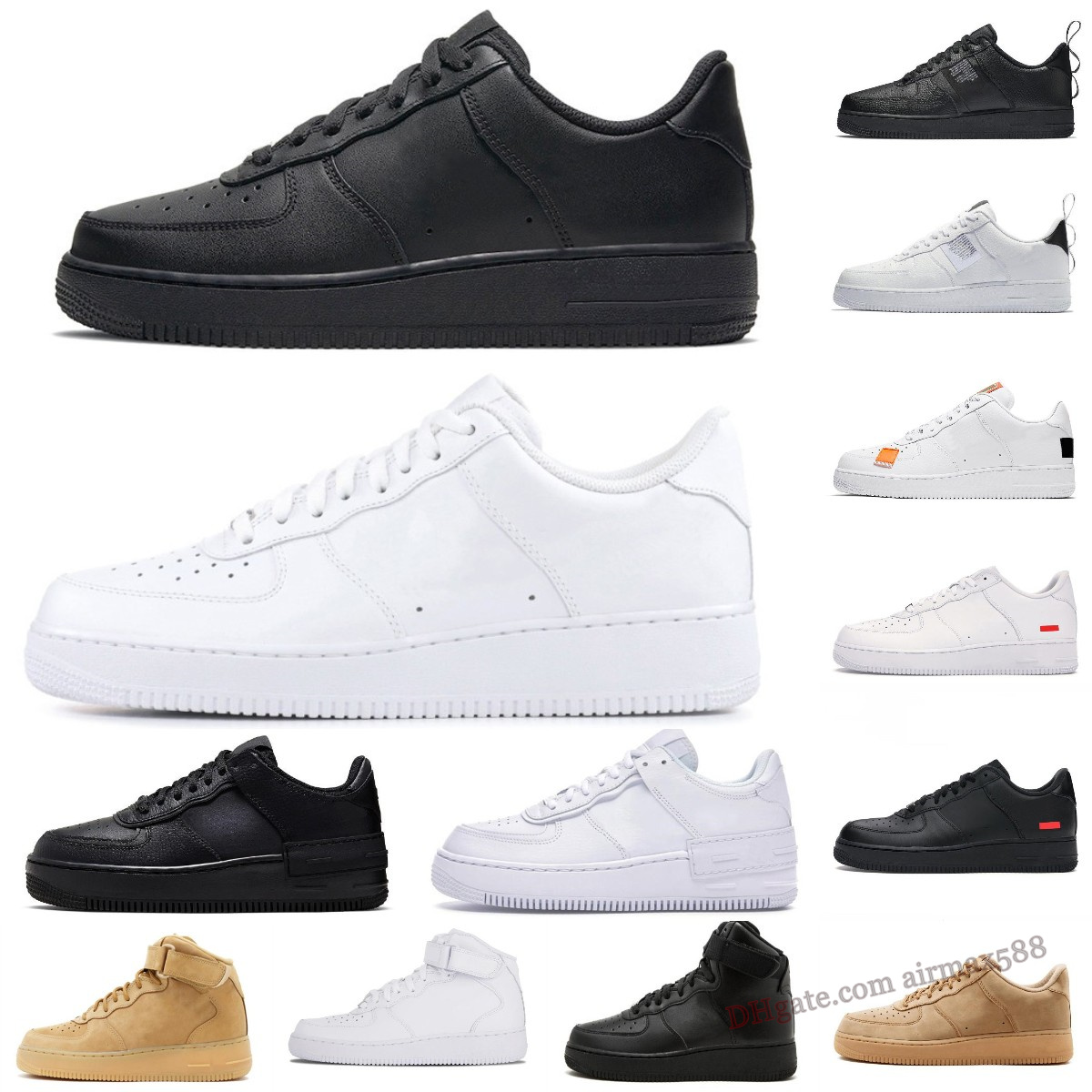 

Skateboard Shoes Casaul Shoe airforce 1 low 1s Sports Sneakers All White Black Wheat Running 022 Ers Outdoor Men Low Unisex air Forces Classic AF 1 07 Knit Euro Airs High, #006