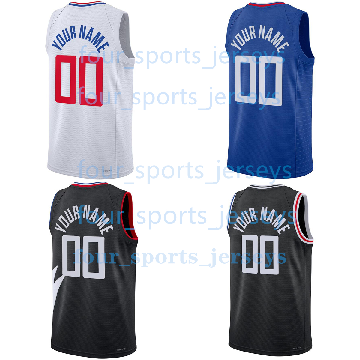 

Custom Printed 2023 New Basketball Jerseys George Leonard Gordon Powell Morris Sr. Covington Plumlee Zubac Batum Mann Preston''Clippers''