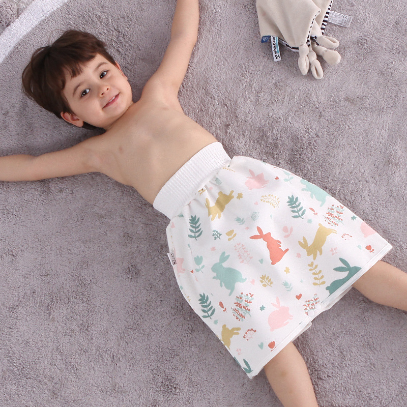 

Baby Diaper Skirt Waterproof Urine Pants Baby And Children Cloth Pure Cotton Washable Anti-bedwetting Kids Bed Potty Training