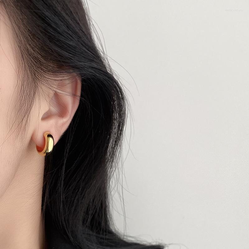 

Backs Earrings TIOWIOS 2023 Cool Simple Temperament Mosquito Coil Ear Clip No Earhole French Smooth Small C-type Earring Jewelry Gift For