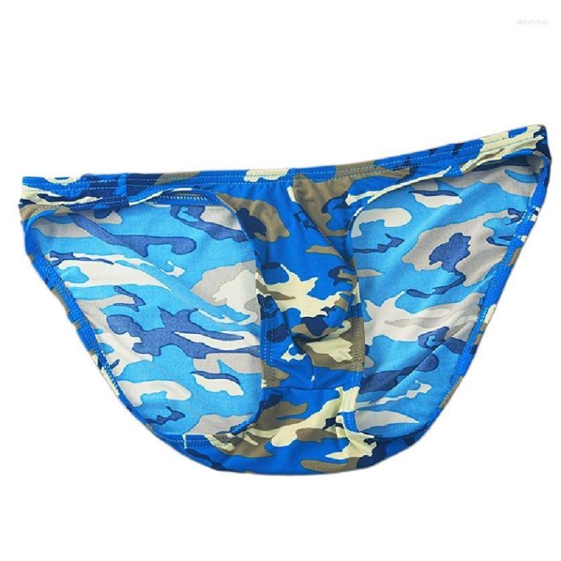 

Underpants Men' Camouflage Pattern Comfortable Traceless Breathable Briefs U Convex Pouch Excitation Salient Sexy Absorbent, Green