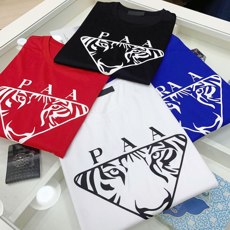 

Brand designer Men's T-Shirt Spring Summer Short sleeve Printed P tiger head men and women Tees Vacation Short Sleeve Casual Luxury Hip Hop Streetwear TShirts, P3