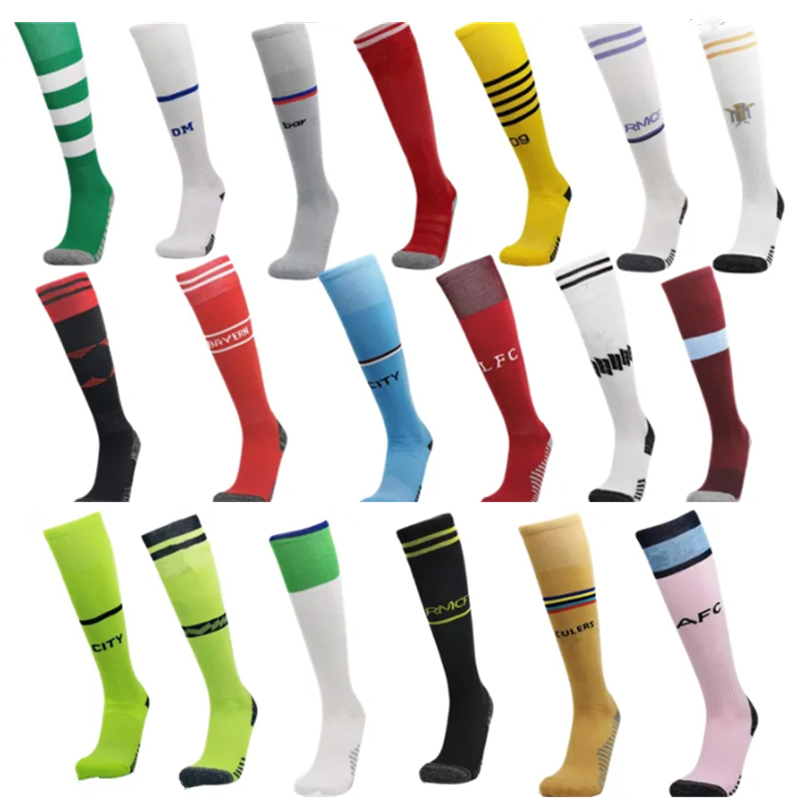 

2022 2023 OM Soccer Socks river plate adult Kids children Ireland Knee High Thick national team club home away third football Sports wear 01, Pink