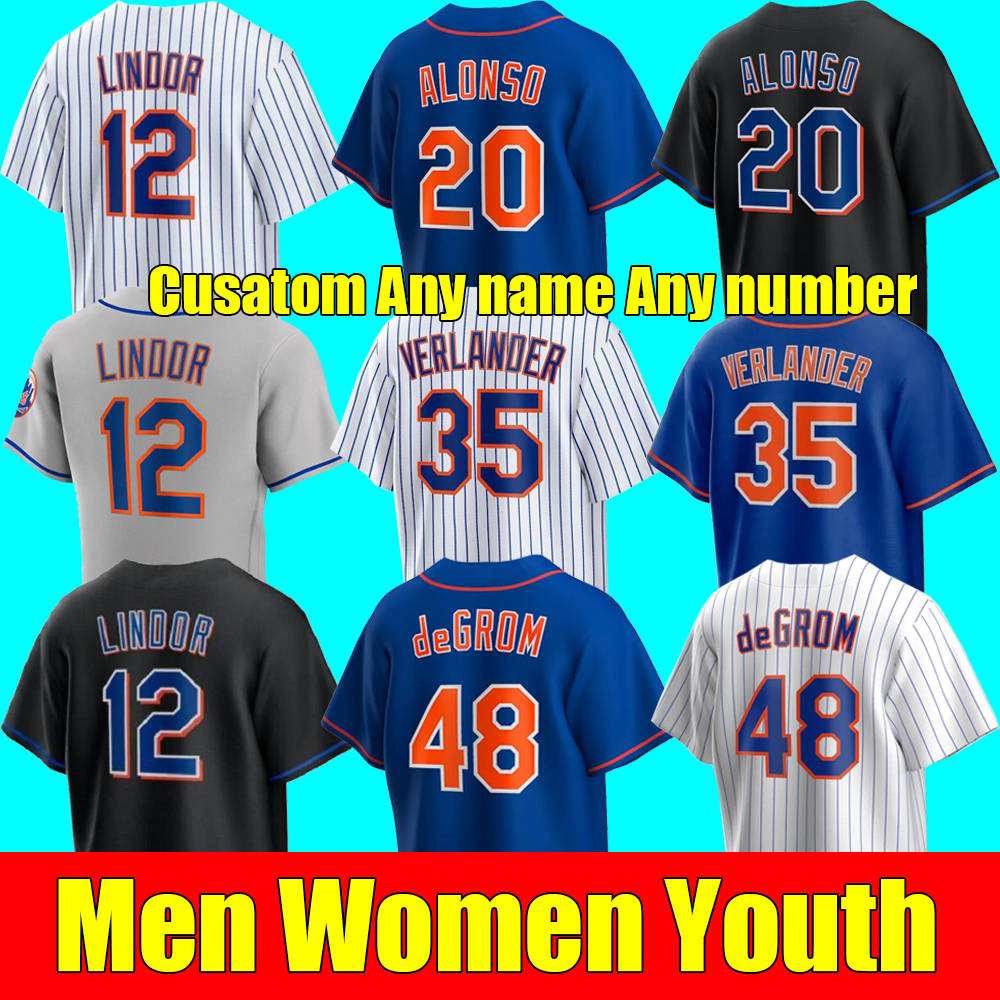 

S-4XL 2023 Justin Verlander Pete Alonso Baseball Jersey Francisco Lindor NY Edwin Diaz Kodai Senga Starling Marte Mets Strawberry Keith Hernandez Jeff McNeil, As shown in illustration