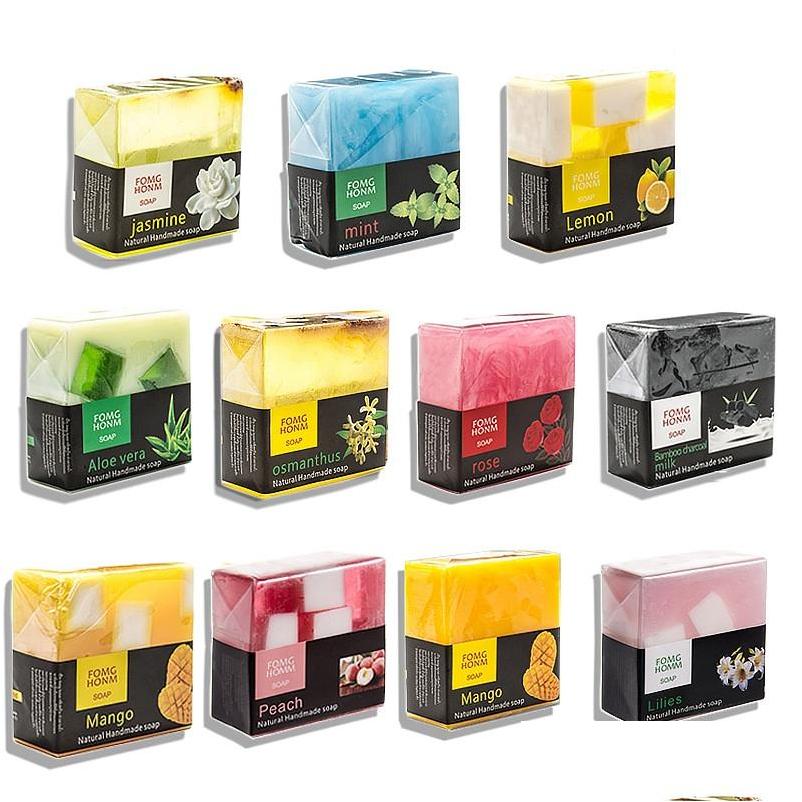 

Handmade Soap Thai Natural Fruit Charcoal Moisturizing Hydrating Exfoliating Hand Cleansing Bath Bar Drop Delivery Health Beauty Body Dh9Q0