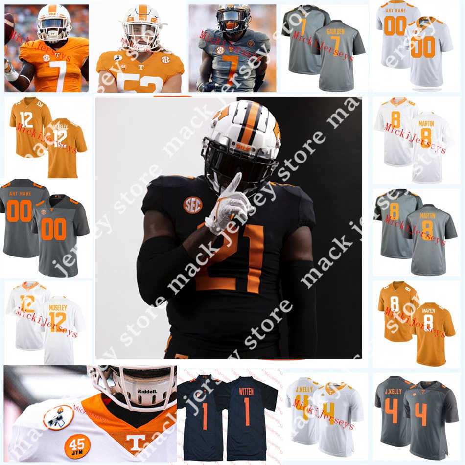 

NCAA Tennessee Volunteers Stitched Football Jersey 46 Lucien Brunetti 46 Will Albright 22 Jack Jancek 24 Fred Orr 5 Kenneth George Jr. 4, Gray without any patch