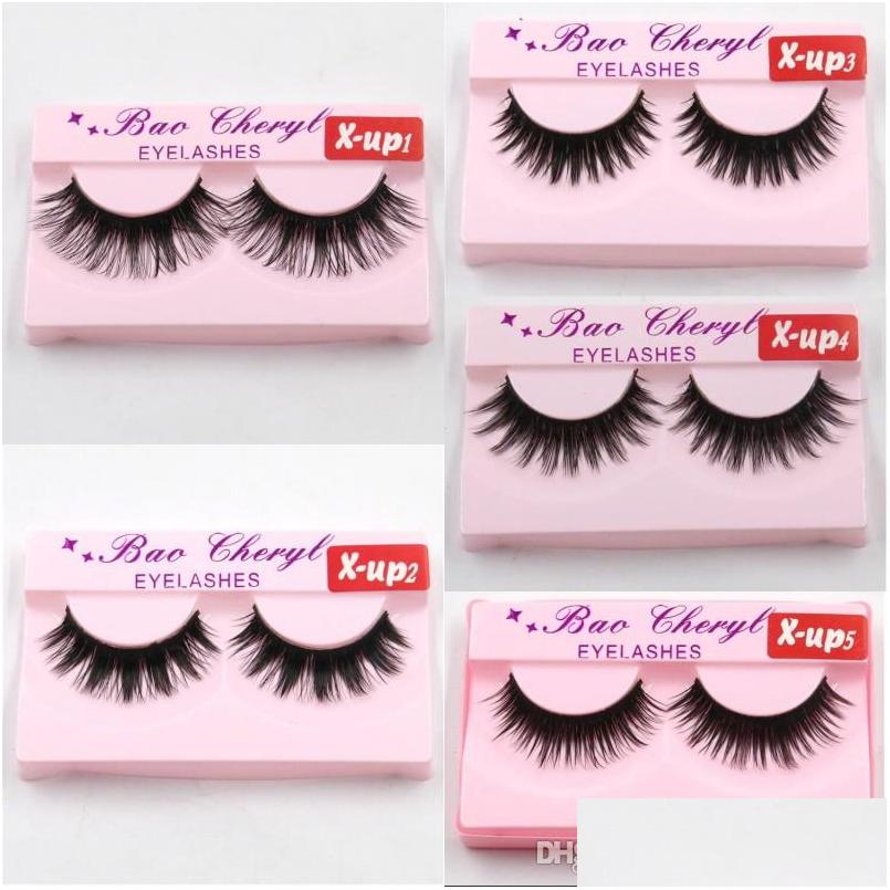 

False Eyelashes Xup 3D Strip Mink Lashes Natural Thick Handmade Fake Eye Makeup Extension Drop Delivery Health Beauty Eyes Dhrqu