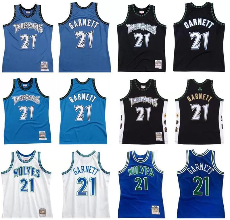

Retro Kevin Garnett Basketball Jerseys Men Mitchell Ness MIN Timberwolve vintage Jersey Wear vest, Colour 4