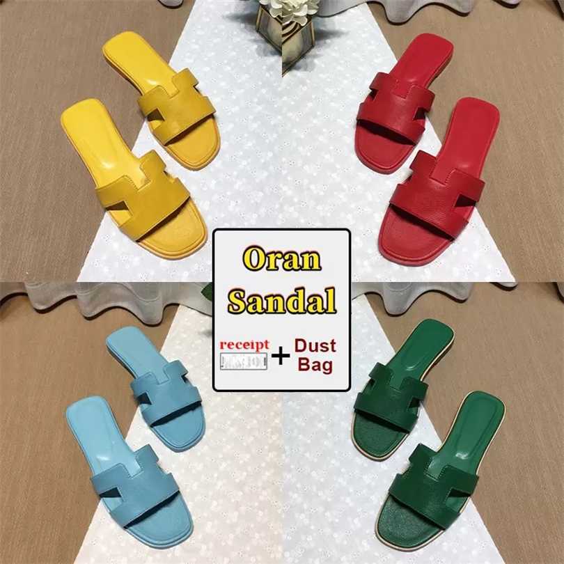 

2023 H Sandales Designer Fashion Women Slippers Oran Sandal Solid Beach Slides Lychee Skin Metallic Silver Lime Royal Dark Fonce Classic Shoes Sandals size 35-43, Zw-17