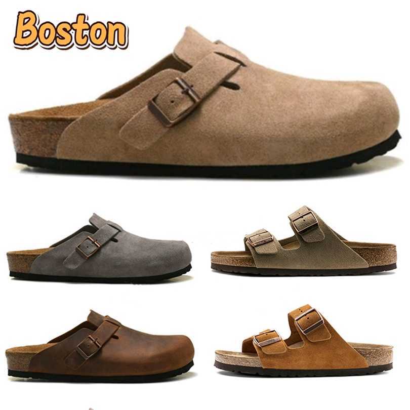 

Boston Clogs Slippers women Designer Sandals Slides Germany Cork Sandal fur slide mens Loafers Shoes womens Leather Suede Taupe slipper Arizona Tow-strap Sandal, 3# suede stone coin