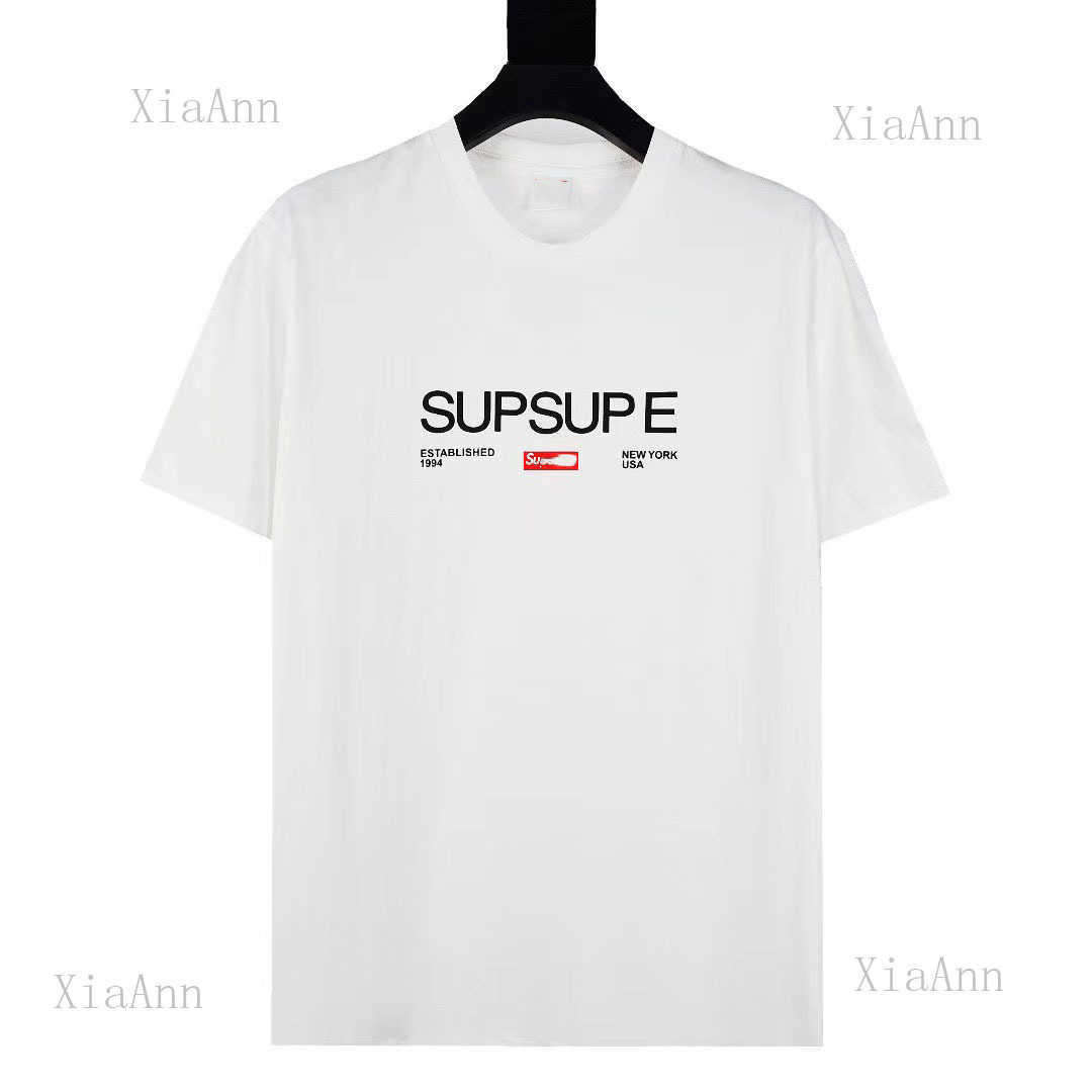 

Designer Luxury fashion supremo Classic Mens And Womens T Shirt pattern printed alphabet Summer Hip Hop FOG Top Breathable High Street Cotton Loose Tees supremo