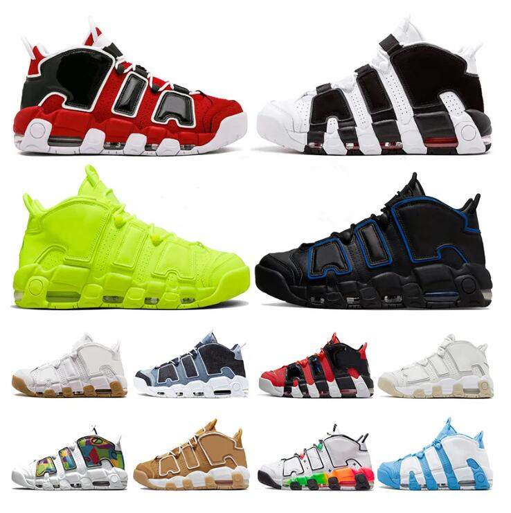 

MAXairs Basketball Shoes Mens More Uptempos 96 Total Scottie Pippen White Varsity Red Green Multi-Color Black Bulls University Blue UNC UK Women Trainers Sneakers