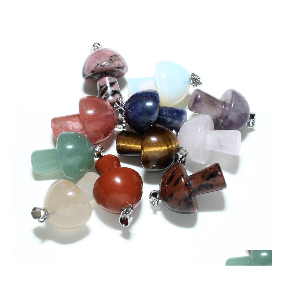 

Charms 2Cm Mushroom Statue Natural Crystal Stone Carving Reiki Healing Gem Pendant For Women Jewelry Making Ffshop2001 Drop Delivery Dhxld