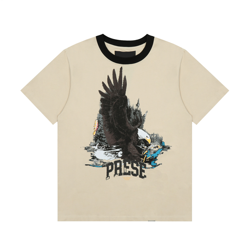 

23ss Spring Summer Artist Print Tee T shirt Europe Skateboard Men Women Fashion US Size Tshirt 054, Beige 055