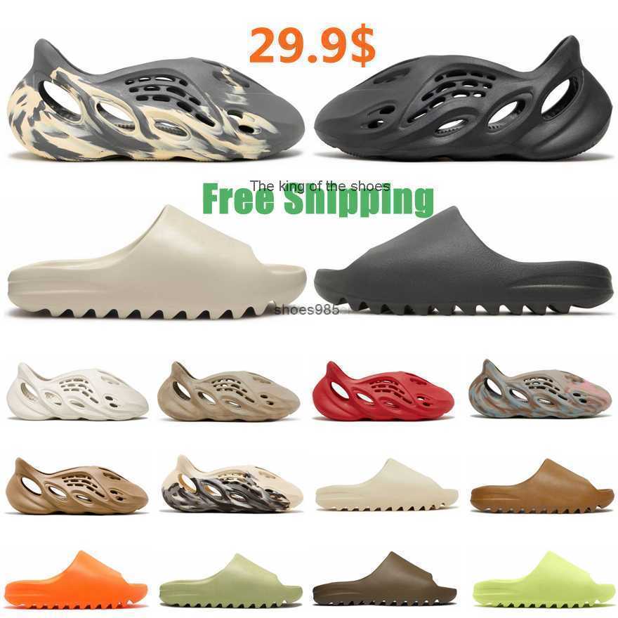 

Slippersdesigner Sandals Mens Foam Runner Slides Onyx Bone Resin Desert Sand Slippers Mx Moon Grey Mist Ararat Slipper Foam Runners Summer Yeezies Yezzys, 16