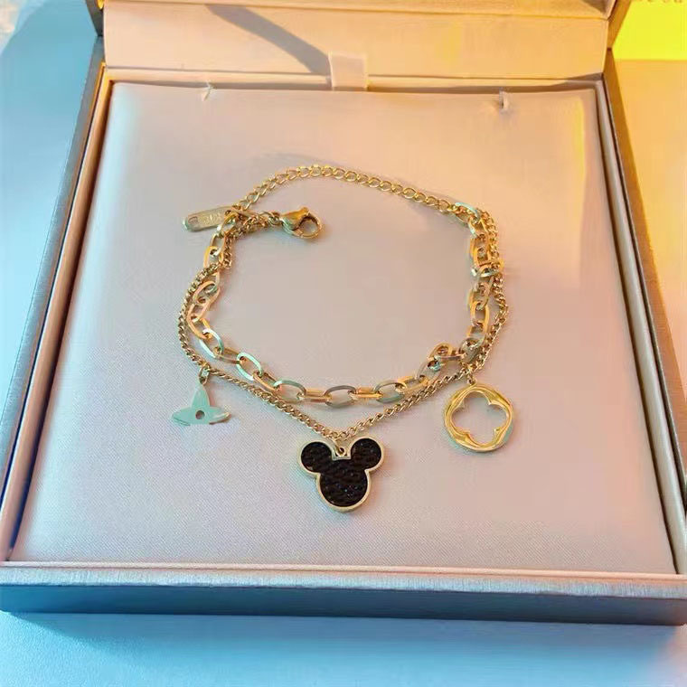 

Four Leaf Clover Bracelets chain Designer Jewelry Set Charm Bracelet Gold Silver Mother of Pearl Green Flower chains Link Chain Womens