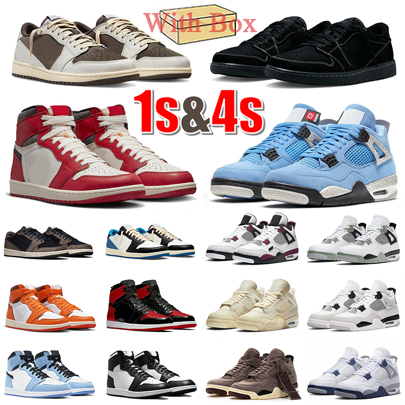 

1 Basketball Shoes Mens Women Sneakers Starfish 1s Black Phantom Reverse Mocha Olive Lost And Found University Blue Jumpman Trainers 36-47, A30 psgs 40-47