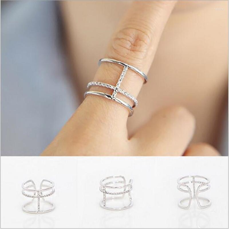 

Wedding Rings Personality Retro Crystal Chains For Women Charm Engagement Men Vintage Knuckle Finger Jewelry 2023
