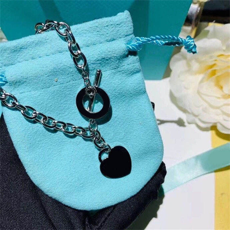

Necklace designers heart pendant bracelet t luxury beloved silver women chunky hiphop please return to Designer Jewelry bracelets suit fashion chain F23