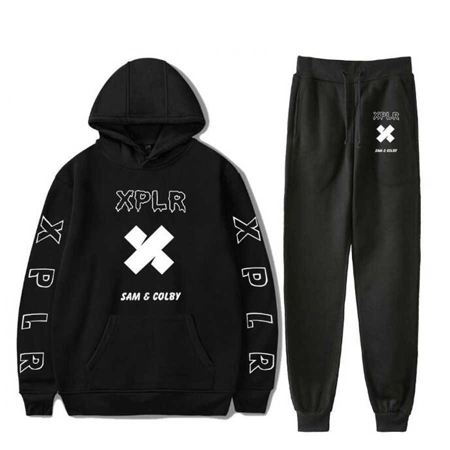 

Men's Tracksuits Sam and Colby XPLR Merch Men's Sportswear Sets Casual Tracksuit Two Piece Set Top and Pants Sweat Suit Male Sporting Suits L230220, 014
