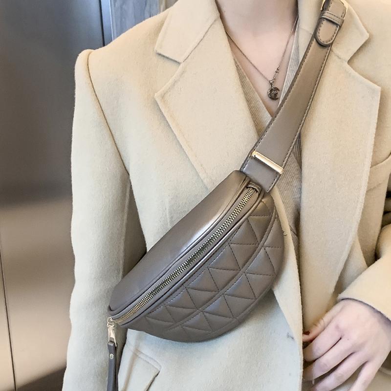 

Waist Bags Fashion Women's Bag Luxury Women Fanny Pack Brand Design Chest Mini Female PU Leather Shoulder Handbag, Sky blue