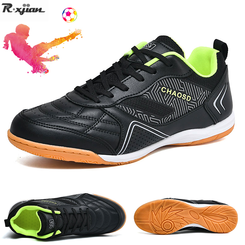 

Safety Shoes Rxjian Futsal Football Boots Men's Professional Indoor TF Soccer Women's Ankle Cleats Training Sneakers Size 35 230220, Two-color