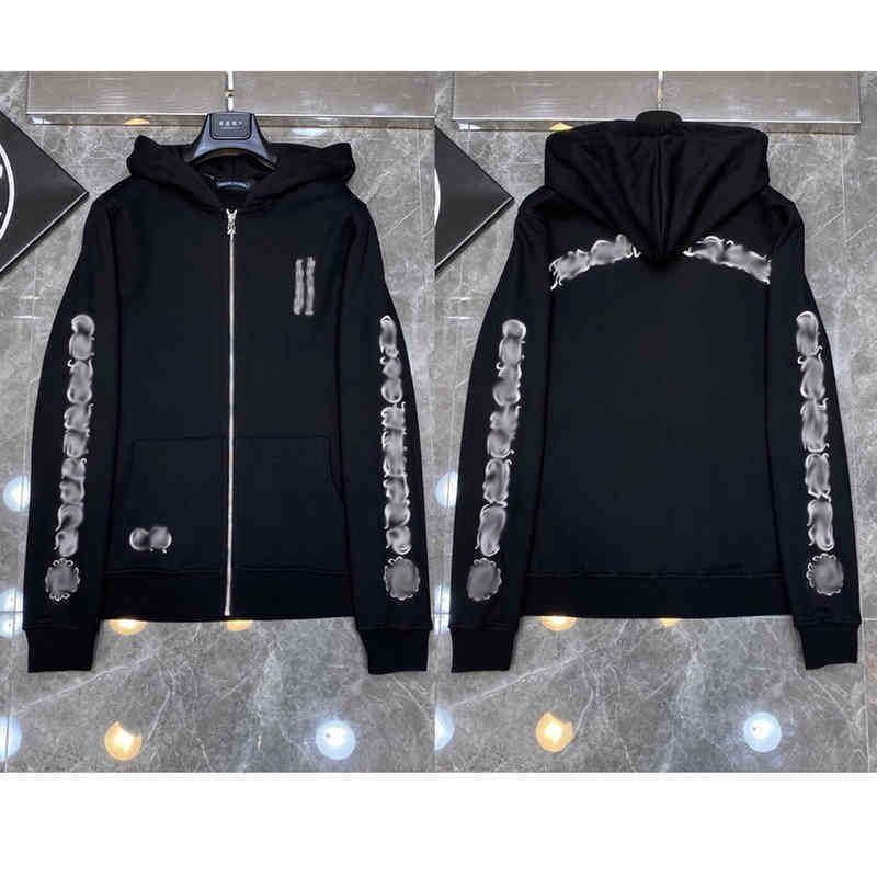 

hoodies 3A Mens Designer chrome Winter sweatshirts heart hoodie CH long sleeve zipper jacket Loose coat hooded hoody men woman Hip hop chromees ORP9, 17