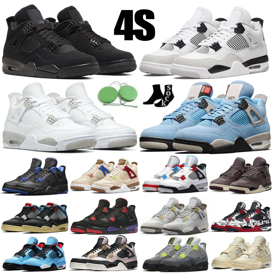 

Jumpman 4s Basketball Shoes For Men Women 4S Military Black Cat Sail Red Thunder White Oreo Cactus Jack UNC Blue University Infrared Cool Grey Mens Sports Sneaker hh1, 17