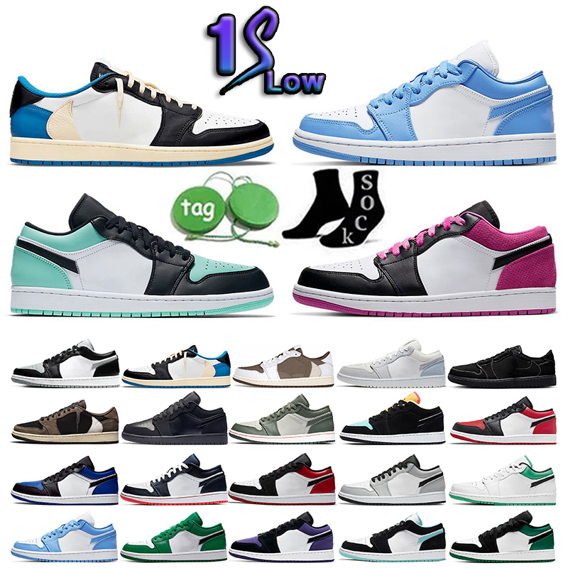 

Jumpman 1 Low 1s Basketball Shoes Fragment Design University Blue Unc triple Black Shadow Light Smoky Gray Men Women Obsidian Dark Mocha Wolf Grey White Camo sneakers, 14