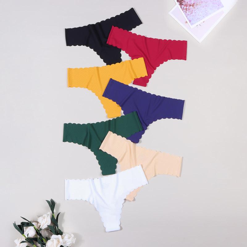 

Women's Panties Plus Size One-piece Women Sexy Low-waist Seamless Thongs 7 Colors Comfortable Underwear Soft High Strethcy G-string, Skin