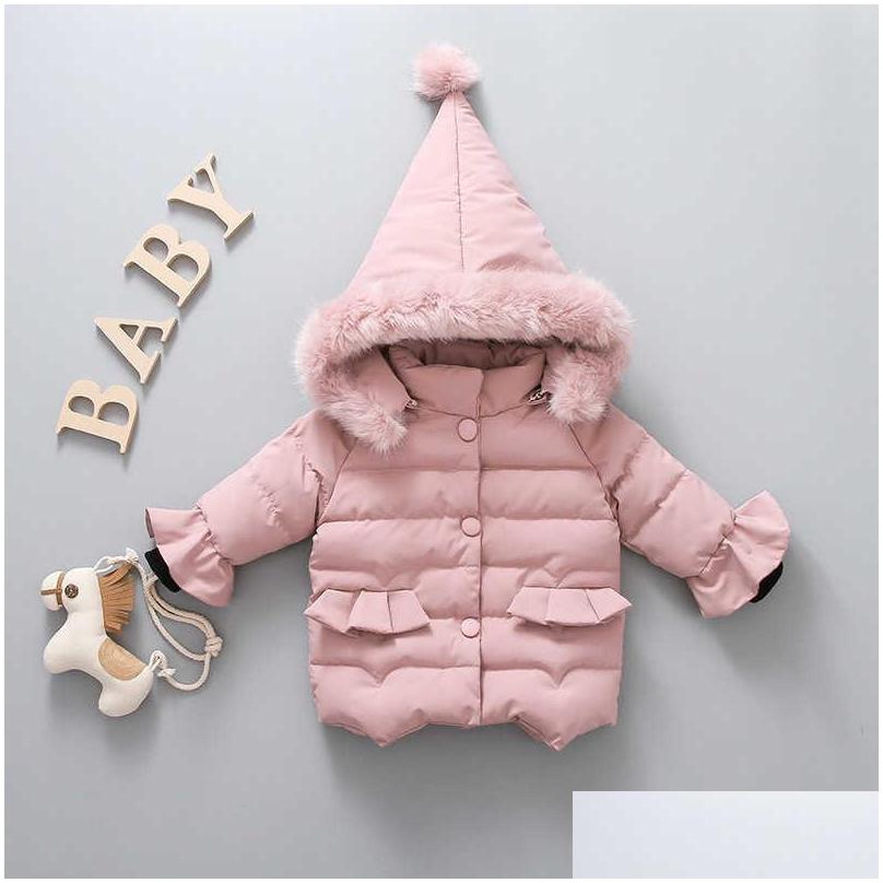 kids winter coats boys girls luxury designer thicken cottonpadded down coat infant baby girl jacket hooded jackets outwear