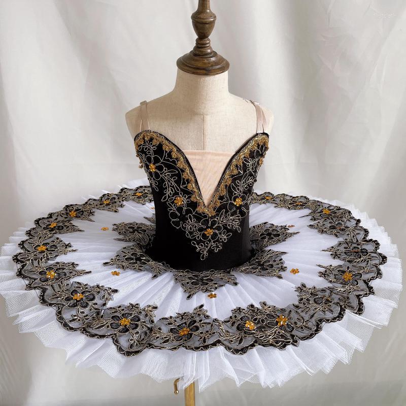 

Stage Wear Black White Professional Ballet Dance Tutus Kids Pancake Tutu For Girls And Women Ballerina Costume Dancing Dresses, Beige