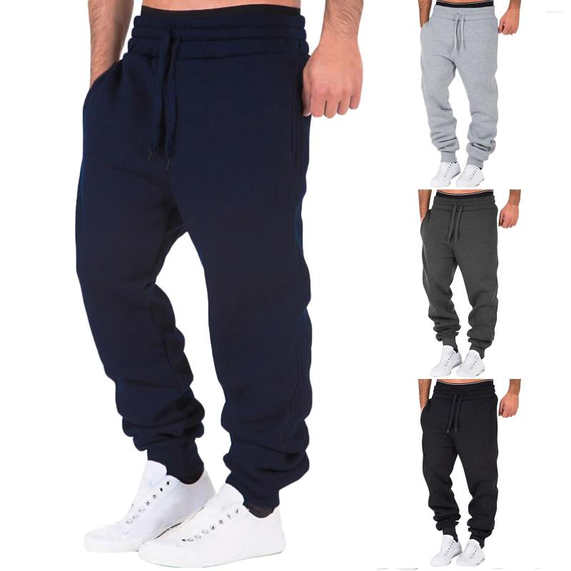 

Men's Pants Relaxed Men Stitched Crease Lace Trend Color Hip Tie Hop Feet Trousers Men'S Fashion Sports With Pockets, Black