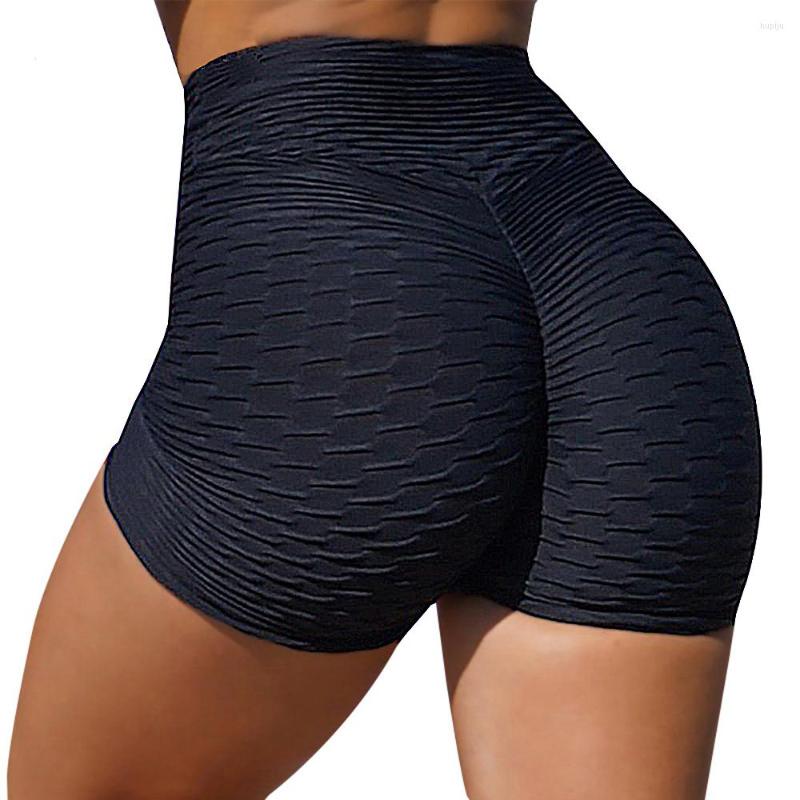 

Active Shorts Women Sports Yoga Clothing Gym High Waist Push Up For Ladies Leggings Fitness Seamless Scrunch Tights Sportswear, Black